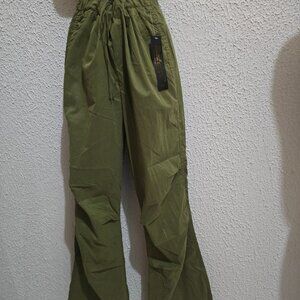 Like An Angel Elastic Waist Hiking athletic Olive Green Cargo Pants M